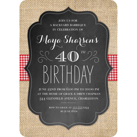 BBQ Birthday Invitations